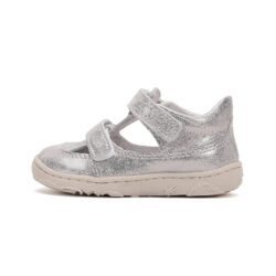 Półbuty skórzane barefoot H077-51734 Silver