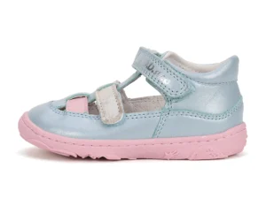 Półbuty skórzane barefoot H077-51332B Sky Blue