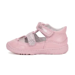 Półbuty skórzane barefoot H077-51332C Baby Pink