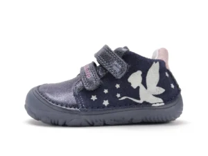 Półbuty skórzane barefoot S073-52165 Royal Blue - świecące w ciemności